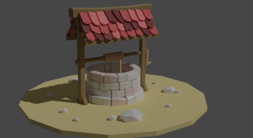 Antique Low Poly Well