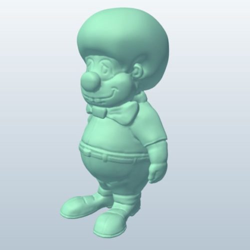Dopey Cartoon Character 3D Model - .Obj, .Stl - 123Free3DModels