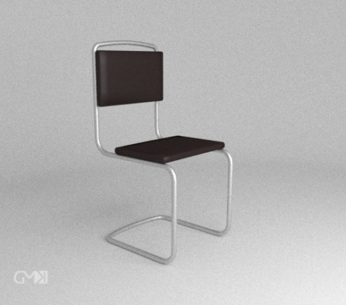 Simple Office Chair Free 3D Model - .Blend, .Fbx - 123Free3DModels