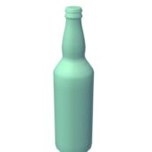 Lowpoly Glass Beer Bottle