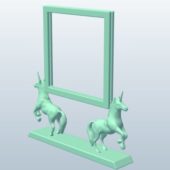 Unicorns Shape Frame Decoration