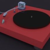 Red Turntable