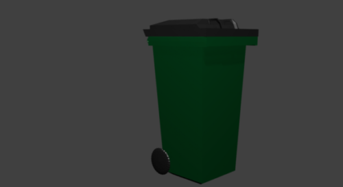City Green Trash Can