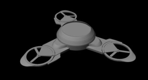Tri-rotor Spaceship