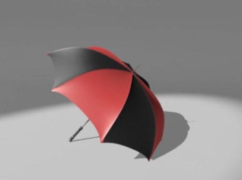Red Black Umbrella