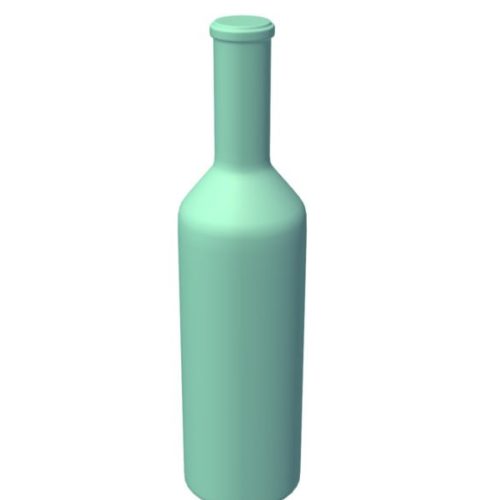 Low Poly Wine Bottle