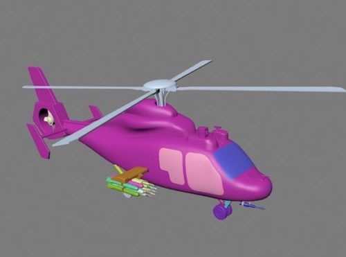 Low-poly Attack Helicopter