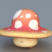 Cartoon Style Mushrooms Plant