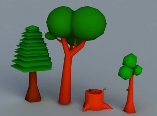 Nature Cartoon Tree Style