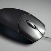 Black Basic Computer Mouse