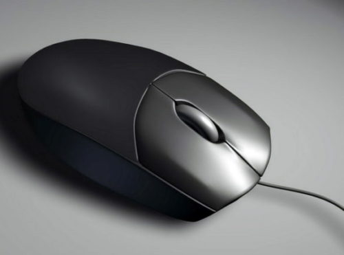 Black Basic Computer Mouse