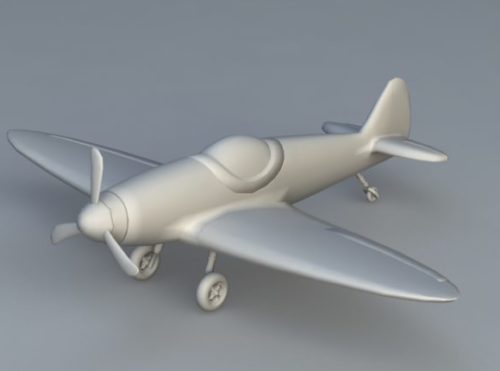 Lowpoly Cartoon Airplane