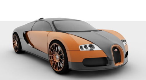 Orange Bugatti Veyron Car