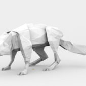Lowpoly Wolf Animal
