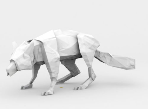 Lowpoly Wolf Animal