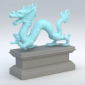 Chinese Dragon Desk Sculpture