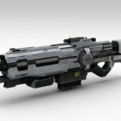 Sci-fi Weapon Assault Rifle Gun
