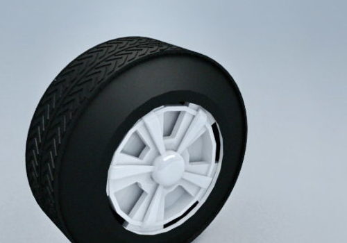 Car Wheel With Tire Design
