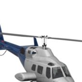 White Utility Helicopter