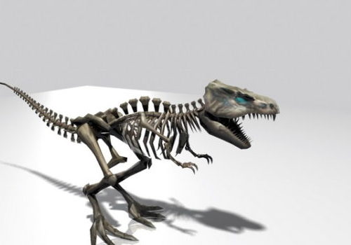 T-rex Skeleton Character