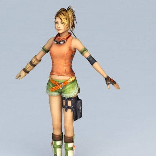 Final Fantasy Charakter Weiblicher Charakter V1 3d Modell Obj 123free3dmodels 