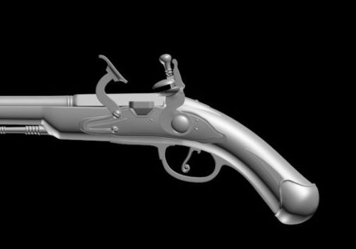 Weapon Flintlock Pistol Gun