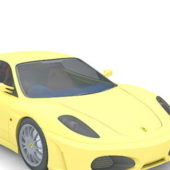 Yellow Ferrari F430 Sports Car