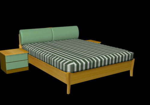 Home Furniture Bed And Nightstands V2
