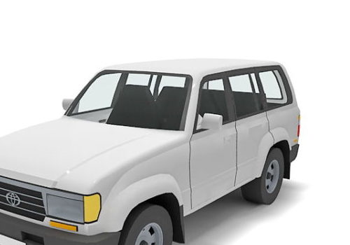 White Toyota Land Cruiser Car V1