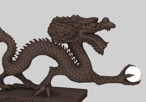 Chinese Dragon Stone Sculpture