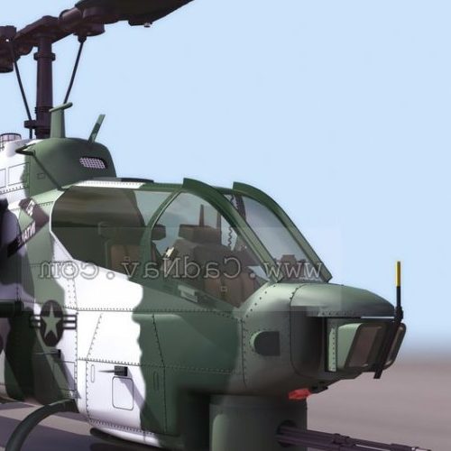 Military Ah-1 Cobra Attack Helicopter