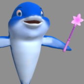 Cute Character Cartoon Dolphin