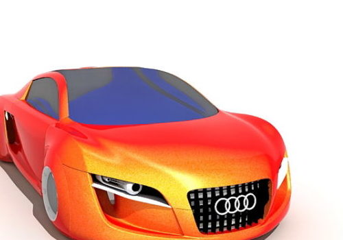 Orange Audi Concept Car
