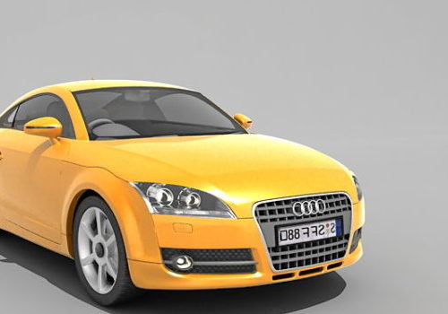 Yellow Audi Tt Coupe Car