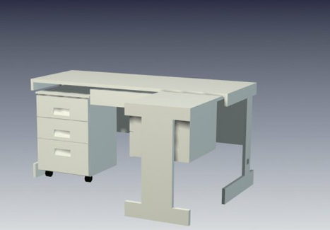 White Color Office Desk Furniture