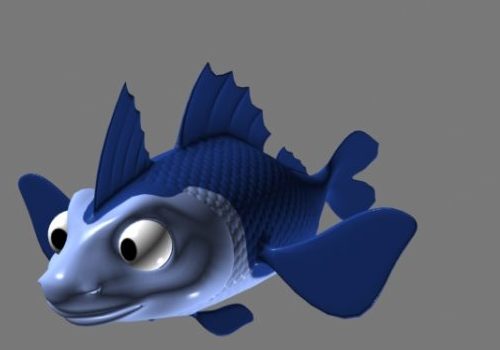 Cartoon Fish Character Rigged