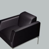 Black Leather Sofa Chair Furniture