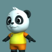 Panda Cartoon Character Rigged