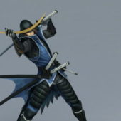 Japanese Character Samurai Warrior