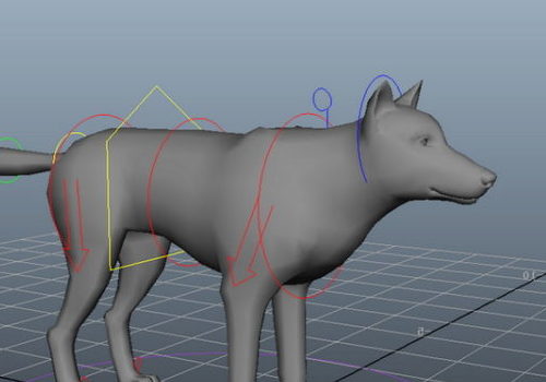 Lowpoly Wild Wolf Rigged