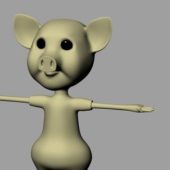 Character Baby Pig Cartoon