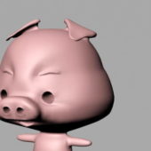 Cute Baby Cartoon Pig