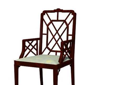 Antique Furniture Wood Accent Chair V1