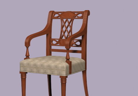 Antique Western Wooden Arm Chair