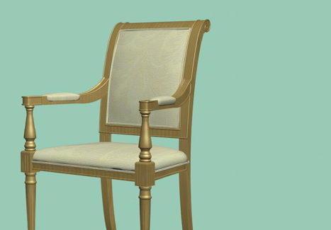 Vintage Style Wood Arm Chair