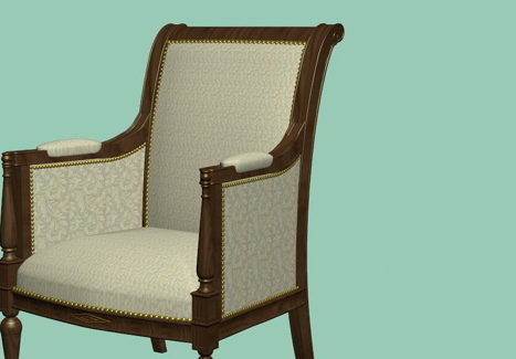 Antique White Accent Chair