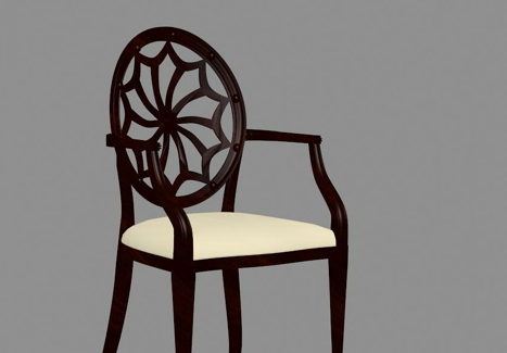 Antique Furniture Wooden Chair V3