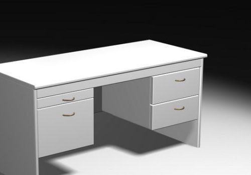 White Paint Furniture Office Desk