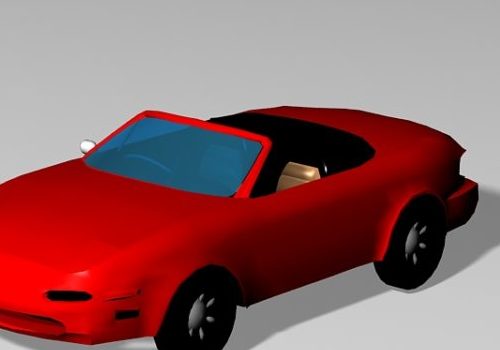Lowpoly Red Roadster