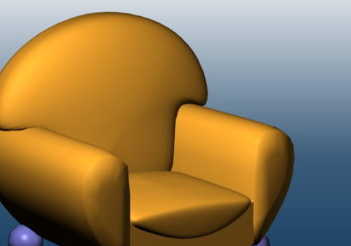 Yellow Single Sofa Chair